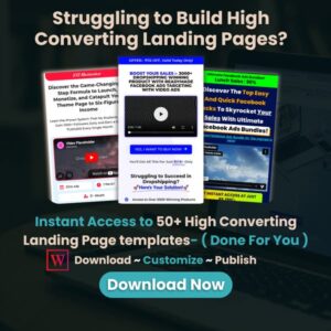 50+ High Converting Landing Page Bundle – Ready-to-Use Templates for Marketers & Agencies (Digital Download)